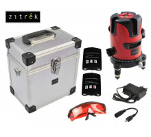 Построитель лазерных плоскостей самовыравнивающийся ZITREK LL4V1H-2Li-MC (5 линий, красный луч, 2 литиевых аккумулятора, металлический кейс) 065-0187