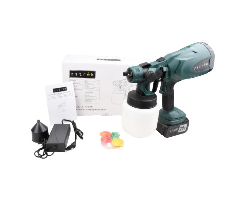 Краскопульт аккумуляторный Zitrek ZKSG 20 Li, 20В, 1х4.0Ач, 800мл 085-1030