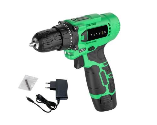 Дрель-шуруповерт аккумуляторная Zitrek Green Li Plus, 12В, 1x1.5Ач 083-1021