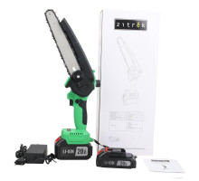 Пила цепная аккумуляторная бесщеточная Zitrek GreenSaw 20V (20В, 4,0Ач Li-ion аккум. 1шт, 2,0Ач Li-ion аккум. 1шт, ЗУ) 082-1858-1