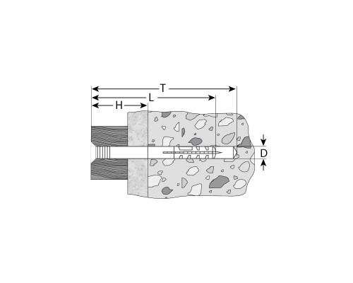 Дюбель-гвоздь нейлоновый, потайный бортик, 8 x 120 мм, 50 шт, ЗУБР Профессионал