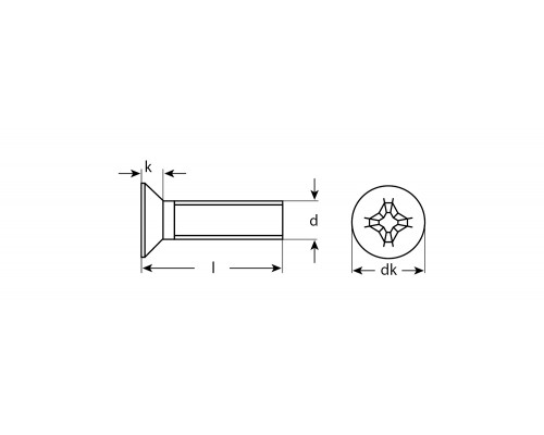 Винт DIN 965, M5 x 20 мм, 5 кг, кл. пр. 4.8, оцинкованный, ЗУБР