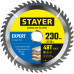 STAYER EXPERT 230 x 32/30мм 48Т, диск пильный по дереву, точный рез