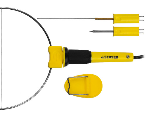 Прибор для художественной резки STAYER 7Вт, в наборе 3 насадки, аккуратный рез пенопласта+пластика, MAXterm