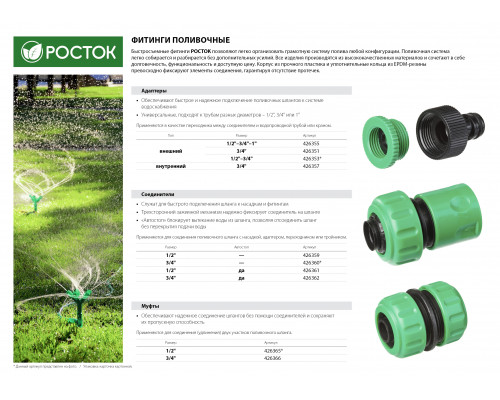 РОСТОК RM-34, 3/4″, муфта ремонтная, для шланга