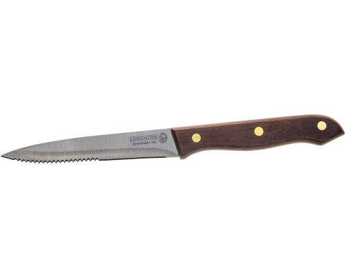 Нож LEGIONER ″GERMANICA″ для стейка, с деревянной ручкой, лезвие нерж 110мм