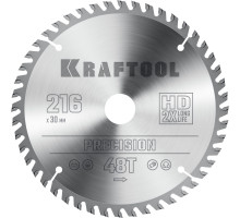 KRAFTOOL Precision, 216 х 30 мм, 48Т, пильный диск по дереву (36952-216-30)