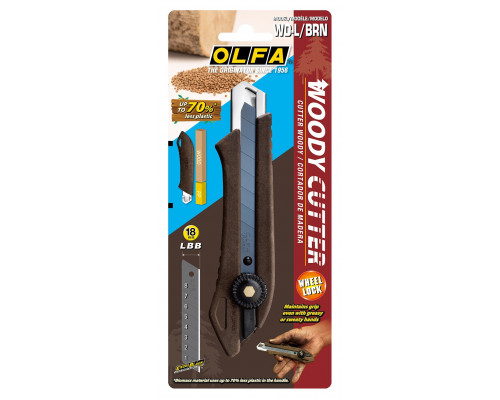 OLFA WOOD-PP Models 18 мм, с сегментированным лезвием, нож (OL-WD-L)