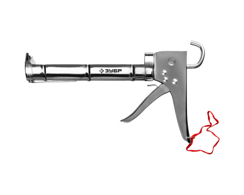 ЗУБР полукорпусной пистолет для герметика Профессионал, хромированный, 310 мл.