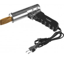 Сверхмощный электропаяльник ЗУБР 500Вт с пластиковой пистолетной рукояткой, клин, Ceramic PRO