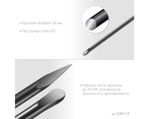ЗУБР 1500 мм, d 28 мм, строительный лом (2184-1.5)