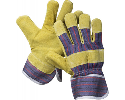 Комбинированные перчатки STAYER MASTER, спилок с тиснением, XL