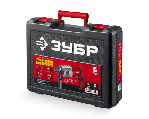 ЗУБР 32 мм, 1200 Вт, перфоратор SDS Plus, мет. корпус (П-32-1200 М)
