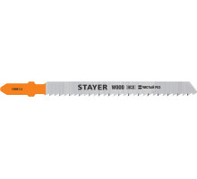 STAYER T101B, полотна для эл/лобзика, HCS, по дереву, ДСП, ДВП, Т-хвостовик, шаг 2,5мм, 75мм, 2шт, STAYER Professional
