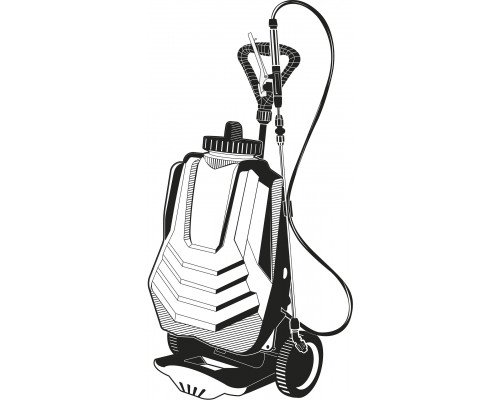 ЗУБР 16 л, колеса, аккумуляторный опрыскиватель (ОПС-16К)