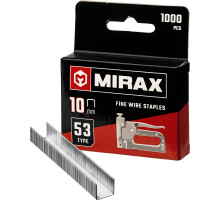 MIRAX 10 мм скобы для степлера узкие тип 53, 1000 шт