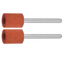 Цилиндр ЗУБР абразивный шлифовальный на шпильке, P 120, d 9,5x12,7х3,2 мм, L 45мм, 2шт