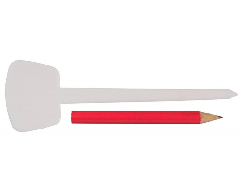 Набор меток-ориентиров GRINDA для засеянных грядок: 25 ярлыков (тип - ″Т″) + карандаш, 125 мм