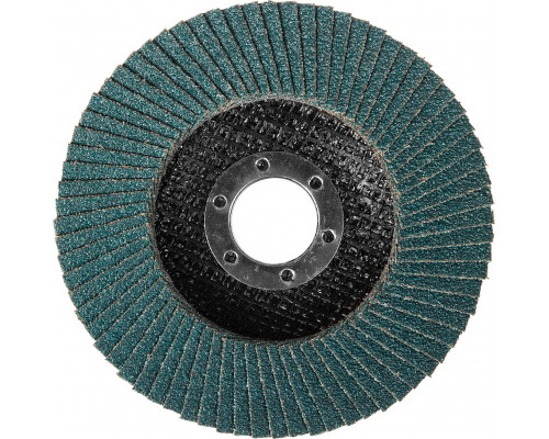 ЗУБР 115 мм, P60, КЛТ, круг лепестковый торцевой циркониевый (36595-115-60)