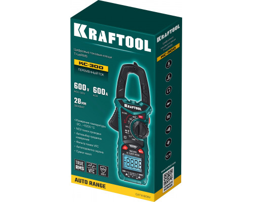 KRAFTOOL KC-300 Цифровые токовые клещи (59832)