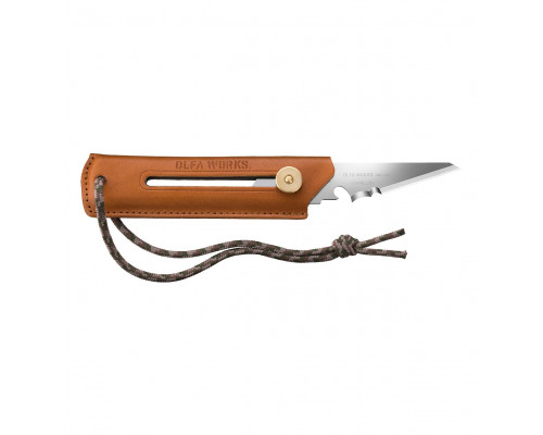 OLFA WORKS BK1 CAMEL BUSHCRAFT KNIFE многоцелевой нож со сменным лезвием с чехлом (OW-BK1L-CL)