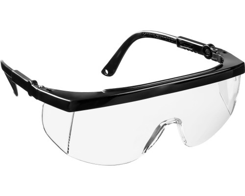 Защитные очки STAYER PRO-5R монолинза с боковой защитой, открытого типа, прозрачные