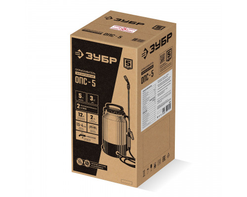 ЗУБР 5 л, аккумуляторный опрыскиватель (ОПС-5)