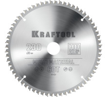 KRAFTOOL Multi Material 230х30мм 64Т, диск пильный по алюминию