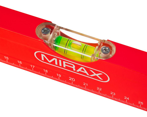 Уровень коробчатый MIRAX, 2 ампулы, крашеный, 1000мм