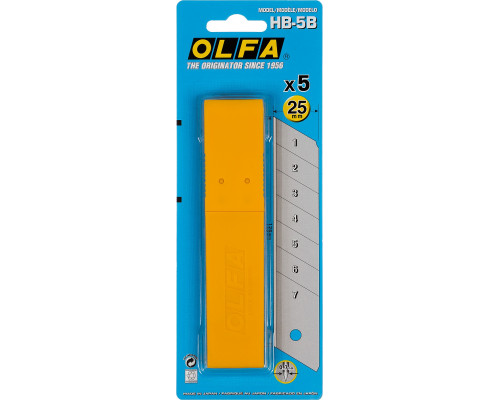 Лезвие OLFA сегментированное, 25х126х0,7мм, 5шт