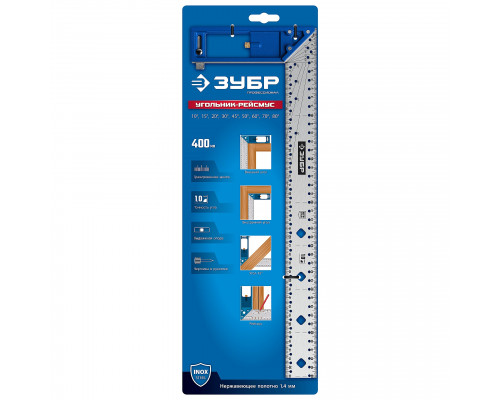 ЗУБР 400 мм, рейсмус-угольник разметочный, ПРОФЕССИОНАЛ (34400-40)