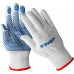ЗУБР ТОЧКА+, размер L-XL, перчатки с точками увеличенного размера, х/б 13 класс, с ПВХ-гель покрытием (точка)