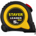 STAYER LEADER 5м / 19мм рулетка с автостопом в ударостойком обрезиненном корпусе