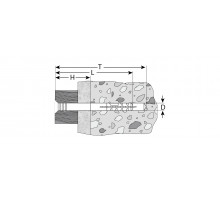 Дюбель-гвоздь полипропиленовый, потайный бортик, 6 x 50 мм, 1600 шт, ЗУБР