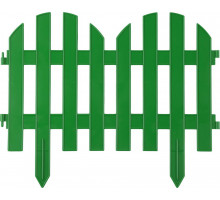 Забор декоративный GRINDA ″ПАЛИСАДНИК″, 28x300см, зеленый