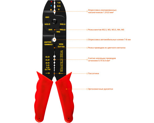 Стриппер многофункциональный, 0.75 - 6 мм2, MIRAX