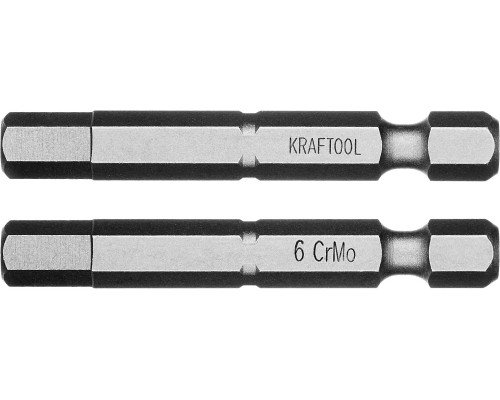 KRAFTOOL HEX 6, 50 мм, 2 шт, Торсионные биты (26127-6-50-2)