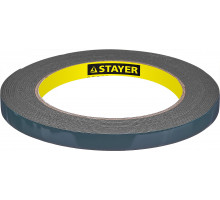 Двухсторонняя клейкая лента на вспененной основе, STAYER Professional 12233-09-05, черная, 9мм х 5м