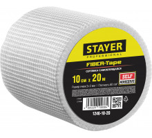 Серпянка самоклеящаяся FIBER-Tape, 10 см х 20м, STAYER Professional 1246-10-20