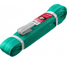 ЗУБР 2 т, 3 м, петлевой текстильный строп зеленый СТП-2/3 43552-2-3