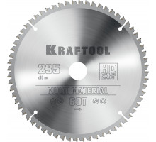 KRAFTOOL Multi Material 235х30мм 64Т, диск пильный по алюминию