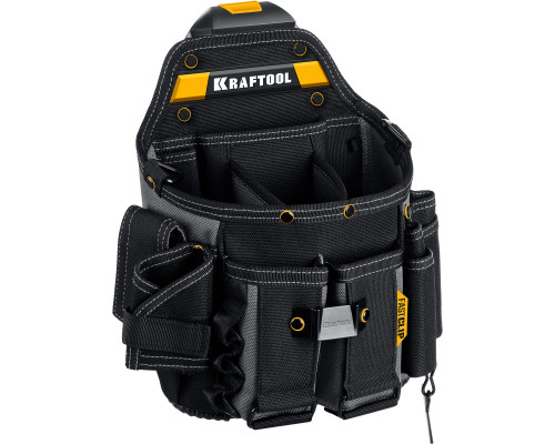 KRAFTOOL KPB-23 с быстросъёмным креплением FastClip, плечевой ремень, 23 кармана и петли, 290 х 310 мм, поясная сумка (38766)