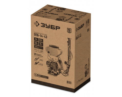 ЗУБР 14 л, 2.5 л.с, бензиновый опрыскиватель (ОПБ-14-43)