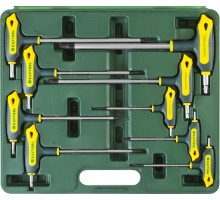 Набор KRAFTOOL Ключи ″INDUSTRIE″ имбусовые,Cr-Mo(S2),Т-образные,эргоном двухкомп рукоятка,TORX Hole 10-50,9 шт,в боксе