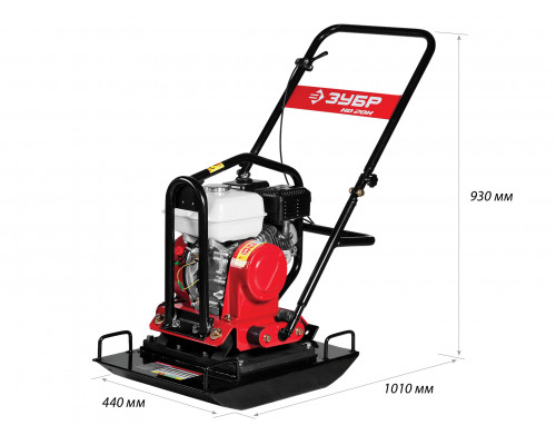ЗУБР 20 кН, 86 кг, бензиновая виброплита, Профессионал (ЗВПБ-20 ГХ)