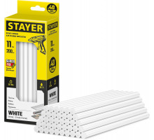 STAYER White белые клеевые стержни, d 11 мм х 200 мм 40 шт. 0,8 кг.