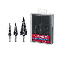 ЗУБР 3 шт., 4-30мм, набор сверл ступенчатых(29665-4-30-H3)