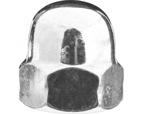 Гайка колпачковая DIN 1587, M12, 2 шт, оцинкованная, ЗУБР