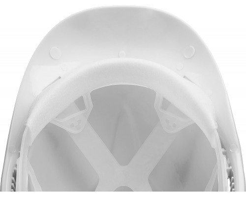 Защитная каска ЗУБР МАСТЕР пластиковый амортизатор, реечный механизм регулировки, универсальное крепление для наушников и щитков