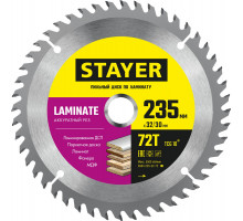 STAYER LAMINATE 235 x 32/30мм 72Т, диск пильный по ламинату, аккуратный рез